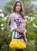 Marina Milani BAGS Yellow Agata Multicolor Vegan Leather Shoulder Bag