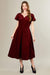 Marisé Eco . Couture DRESSES Gemma Vintage Inspired Sweetheart Wine Midi Dress