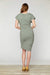Marisé Eco . Couture DRESSES Leora Olive Boatneck Asymmetric Hem Sheath Dress