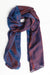 My Scarf In a Box SCARF Murano Red & Blue Floral Print Silk Scarf