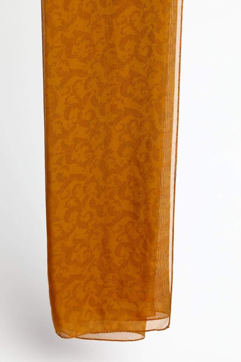 My Scarf In a Box SCARF Orange Calipso Bronze Orange Cashmere Print Silk Scarf