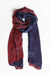 My Scarf In a Box SCARF Red Venetian Lagoon Blue And Red Cashmere Print Silk Scarf
