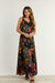Sara Sabella DRESSES Cassi Floral Print Thigh Split Maxi Dress Plus Size