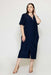 Sara Sabella DRESSES Gabriella Plus-Size Navy Blue Midi Dress