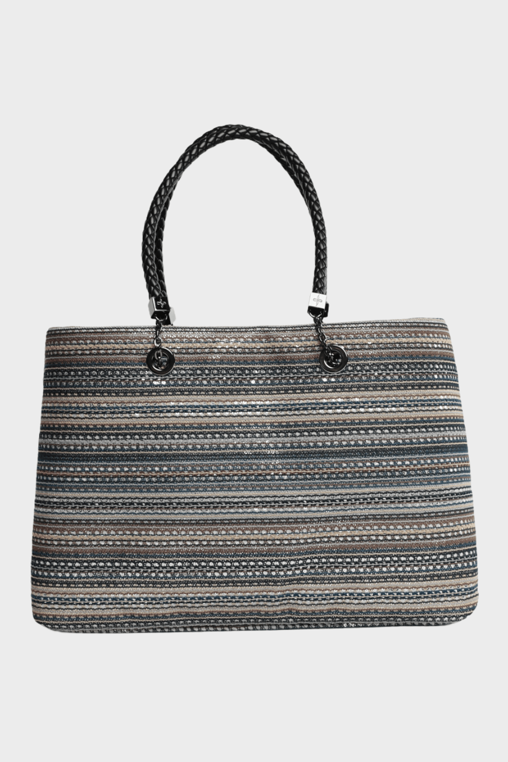 TailorYourChoiceS BAGS Abree Striped Interchangeable Woven Tote Bag