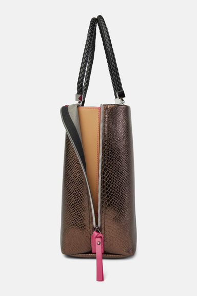 TailorYourChoiceS BAGS Brown Abree Brown Interchangeable Python Print Tote Bag